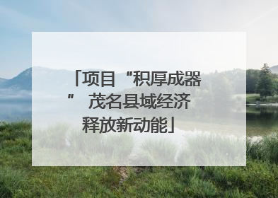 项目“积厚成器” 茂名县域经济释放新动能