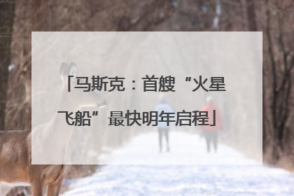 马斯克：首艘“火星飞船”最快明年启程