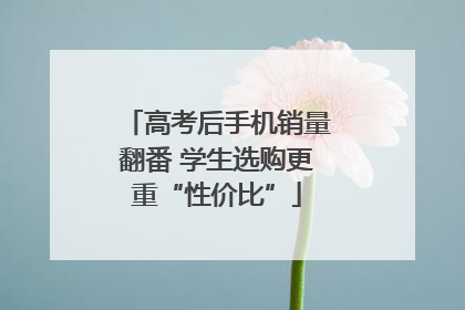 高考后手机销量翻番 学生选购更重“性价比”