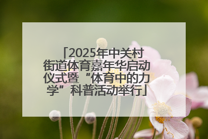 2025年中关村街道体育嘉年华启动仪式暨“体育中的力学”科普活动举行