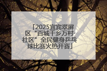 2025宜宾翠屏区“百城千乡万村·社区”全民健身乒乓球比赛火热开赛