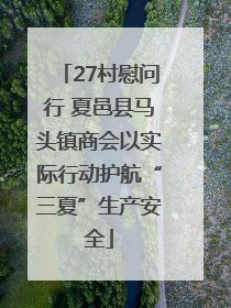 27村慰问行 夏邑县马头镇商会以实际行动护航“三夏”生产安全