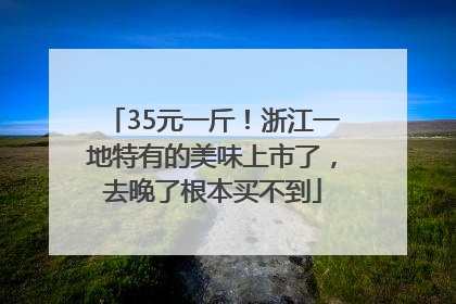 35元一斤！浙江一地特有的美味上市了，去晚了根本买不到