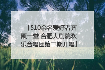 510余名爱好者齐聚一堂 合肥大剧院欢乐合唱团第二期开唱